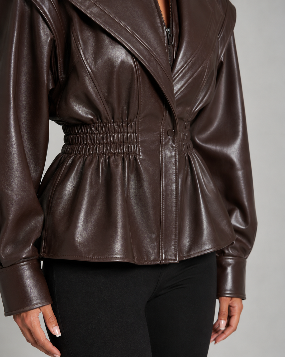 NADÈGE | VESTE EN SIMILICUIR