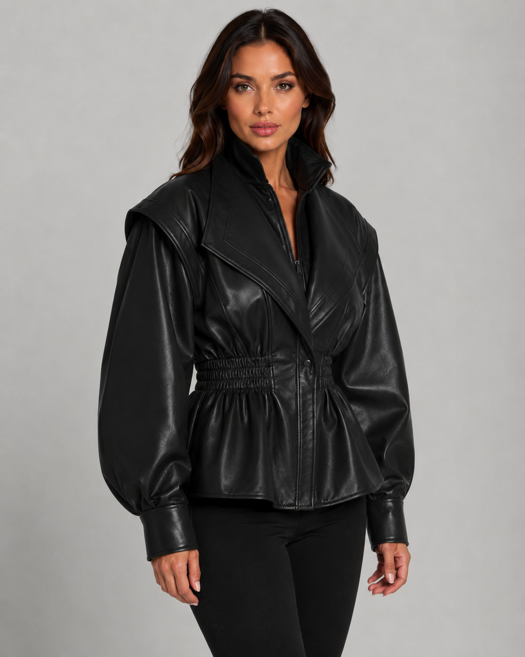 NADÈGE | VESTE EN SIMILICUIR