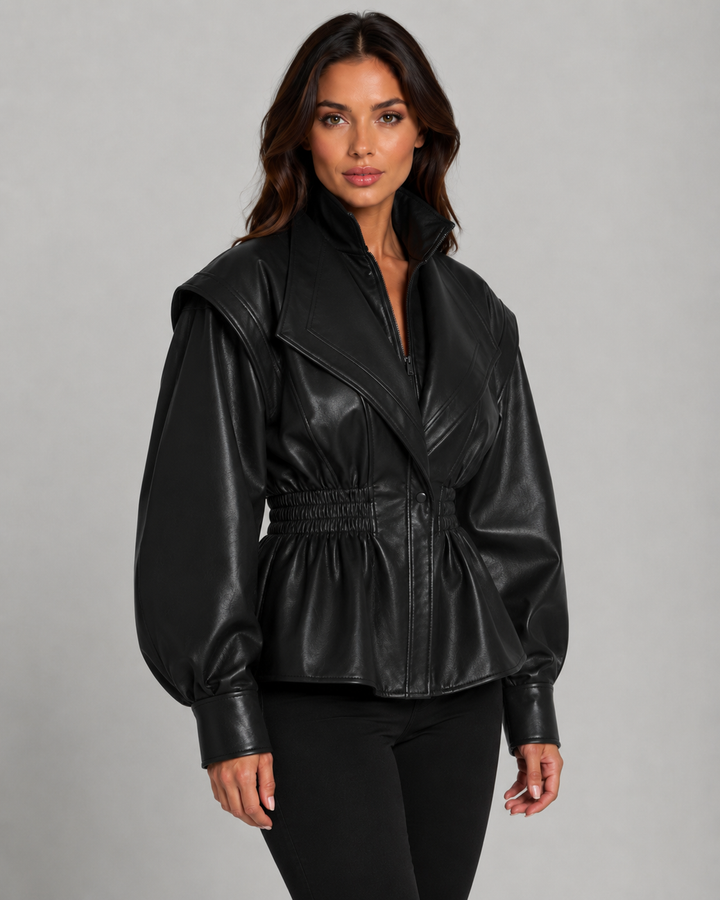 NADÈGE | VESTE EN SIMILICUIR