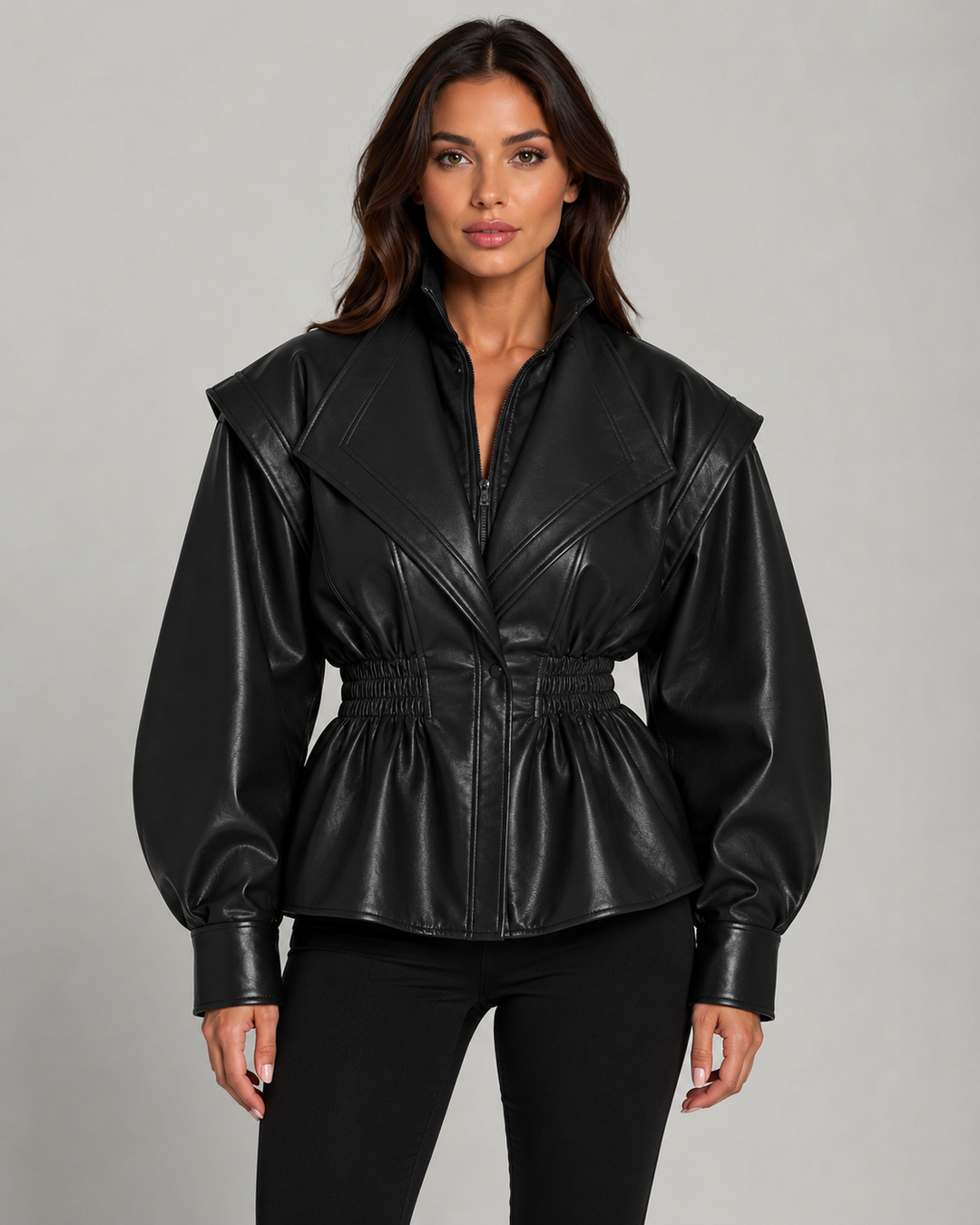 NADÈGE | VESTE EN SIMILICUIR