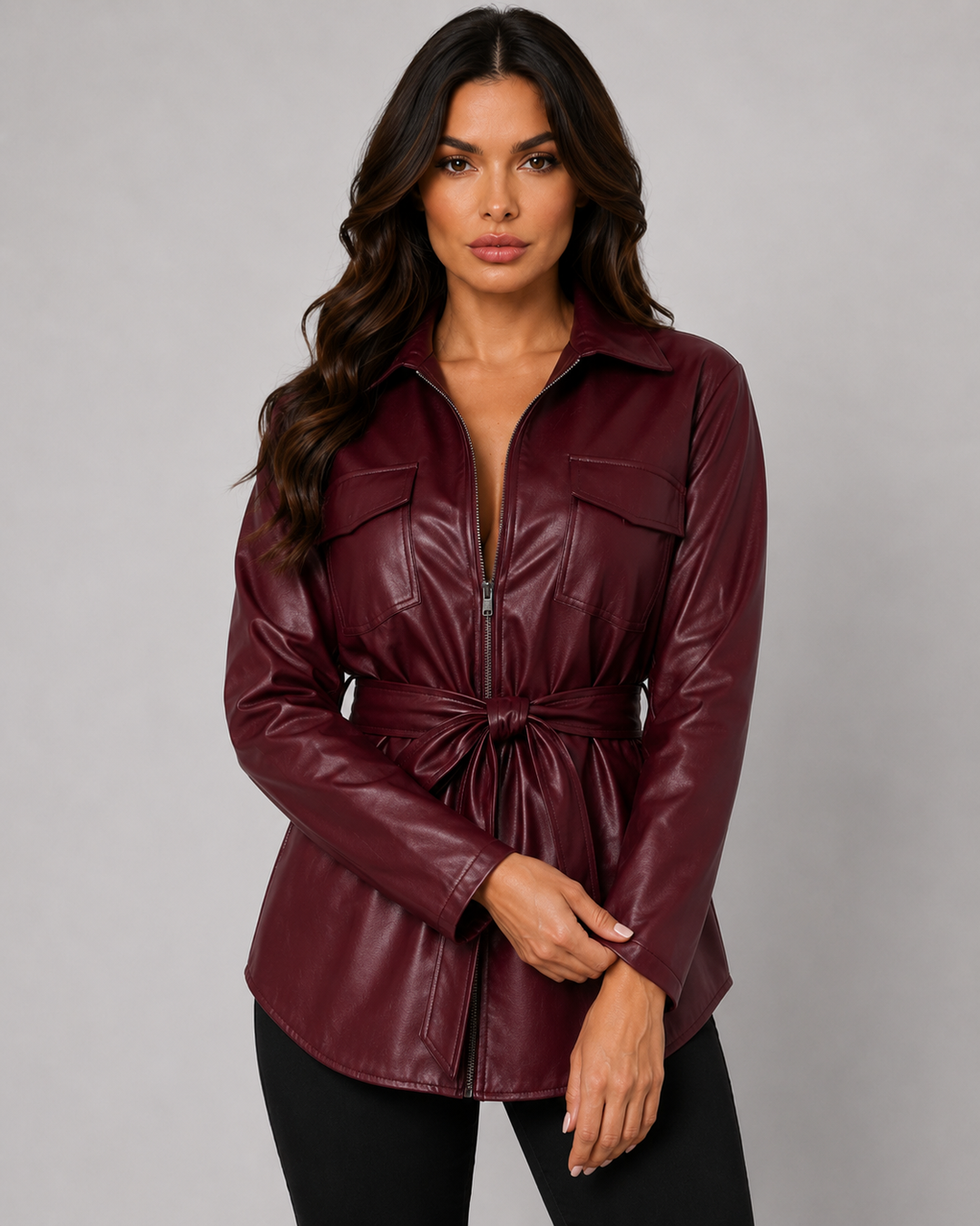 GABRIELLE | VESTE EN SIMILICUIR