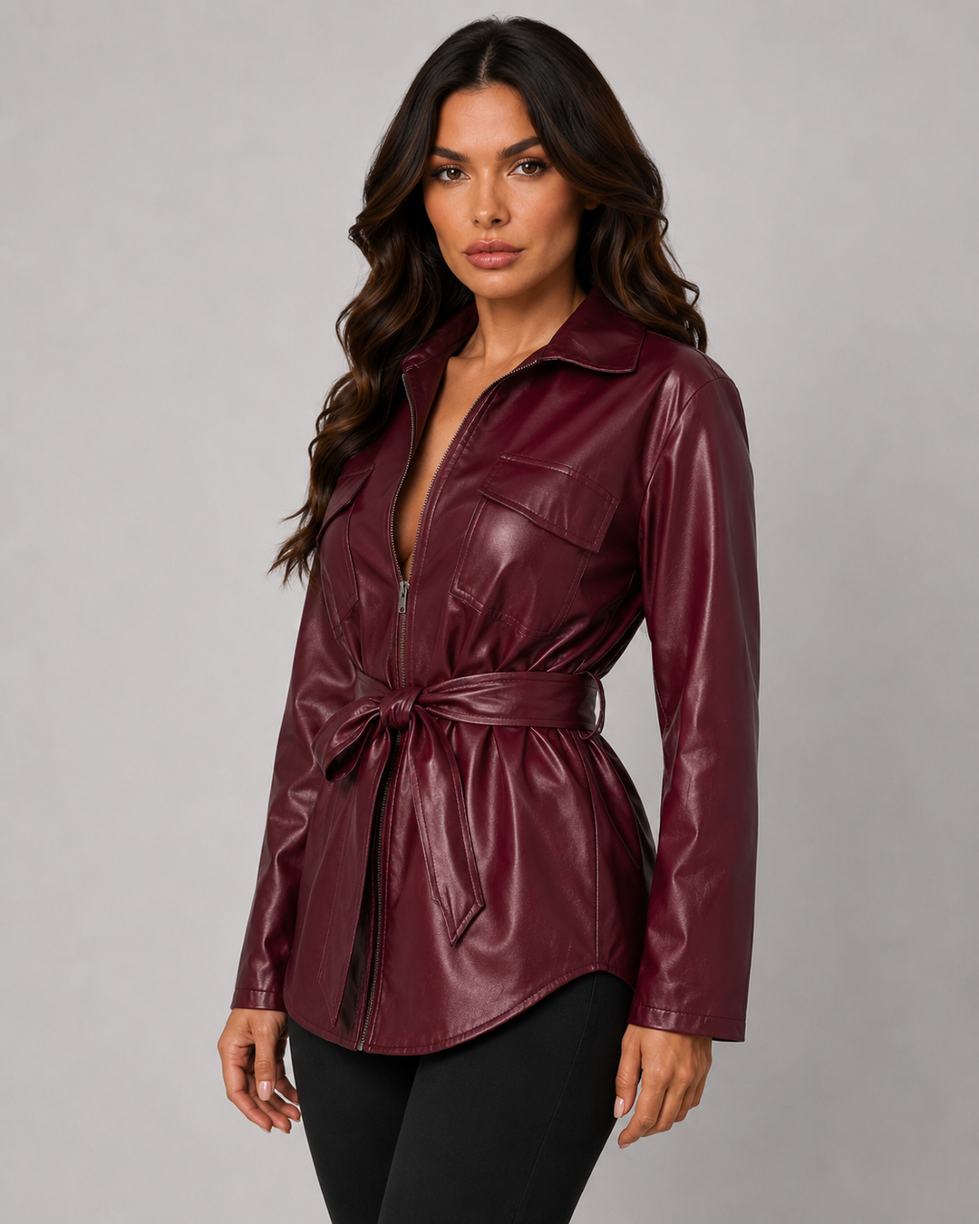 GABRIELLE | VESTE EN SIMILICUIR