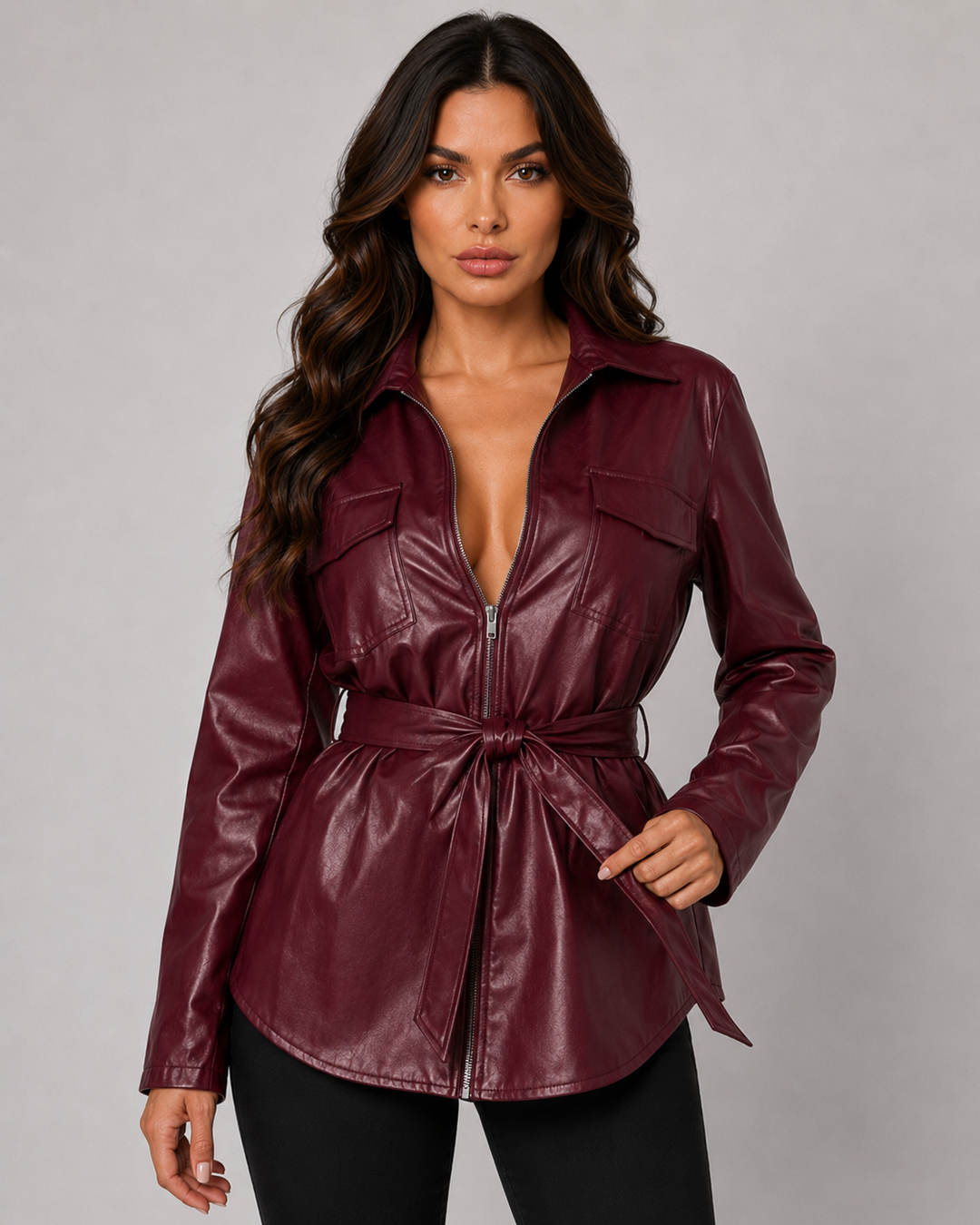 GABRIELLE | VESTE EN SIMILICUIR