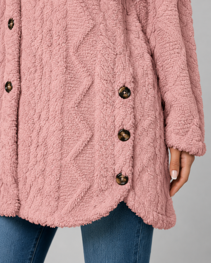FLEUR | VESTE TEDDY À CAPUCHE