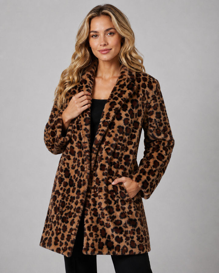 LÉONIE | MANTEAU EN FAUSSE FOURRURE LONG