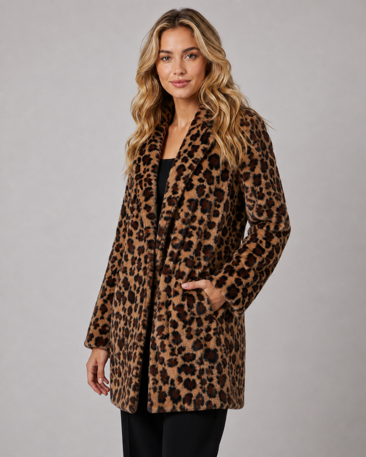 LÉONIE | MANTEAU EN FAUSSE FOURRURE LONG