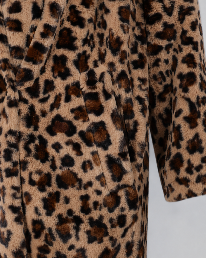 LÉONIE | MANTEAU EN FAUSSE FOURRURE LONG