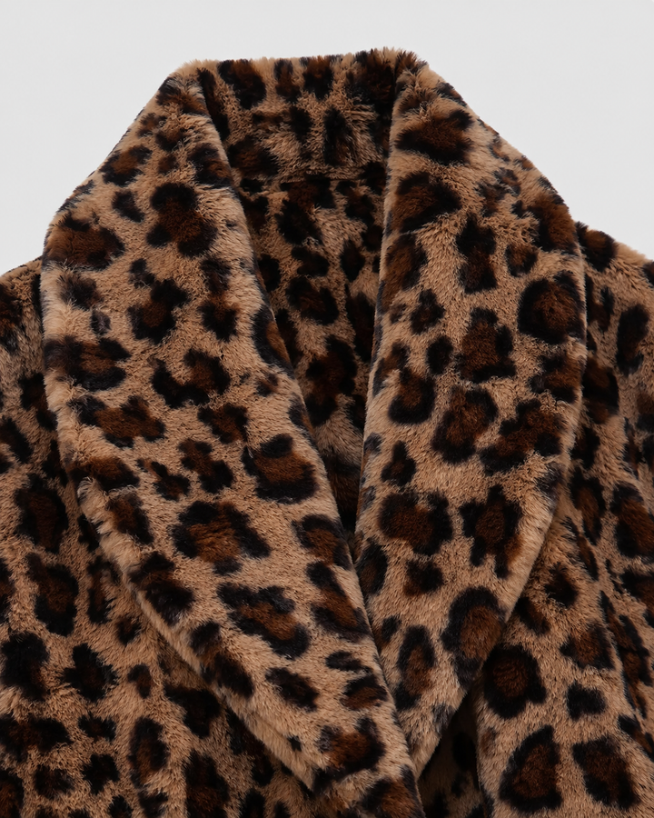 LÉONIE | MANTEAU EN FAUSSE FOURRURE LONG