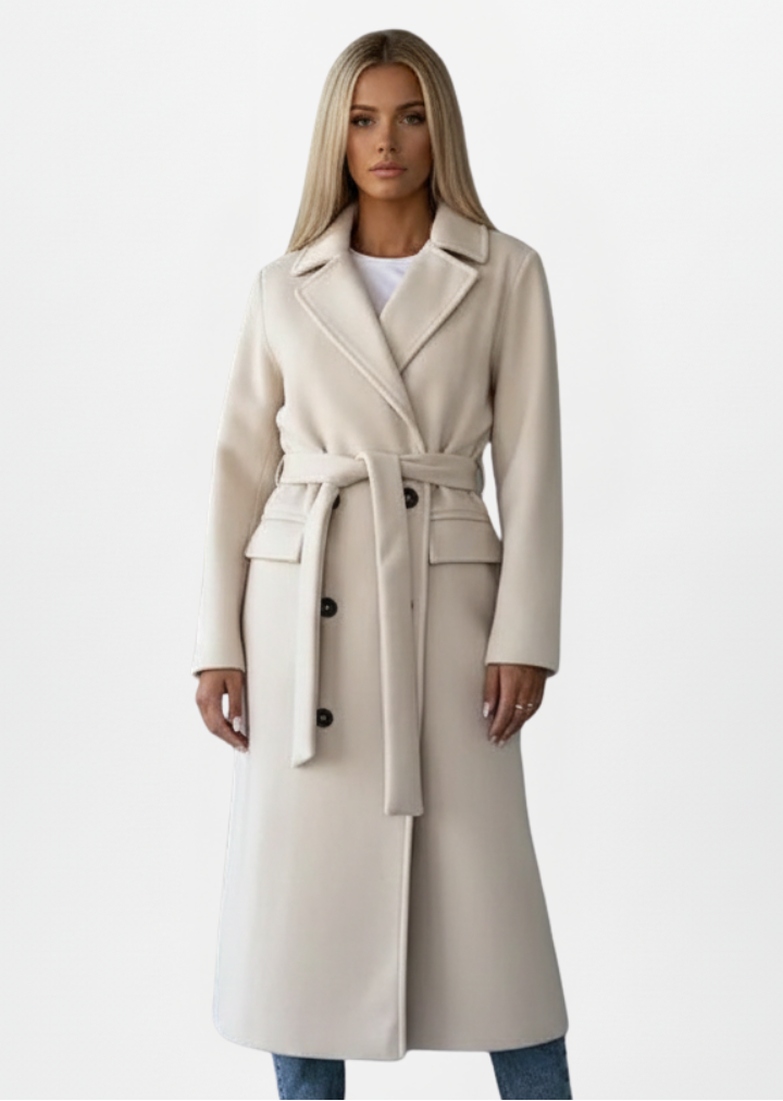 BRIGITTE | MANTEAU LONG CEINTURÉ