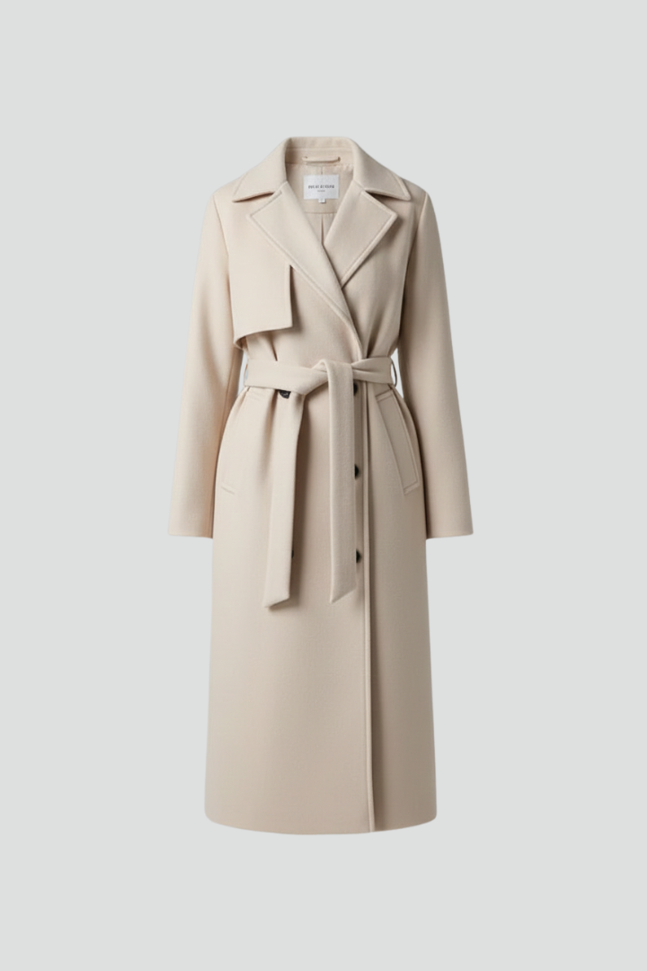 BRIGITTE | MANTEAU LONG CEINTURÉ
