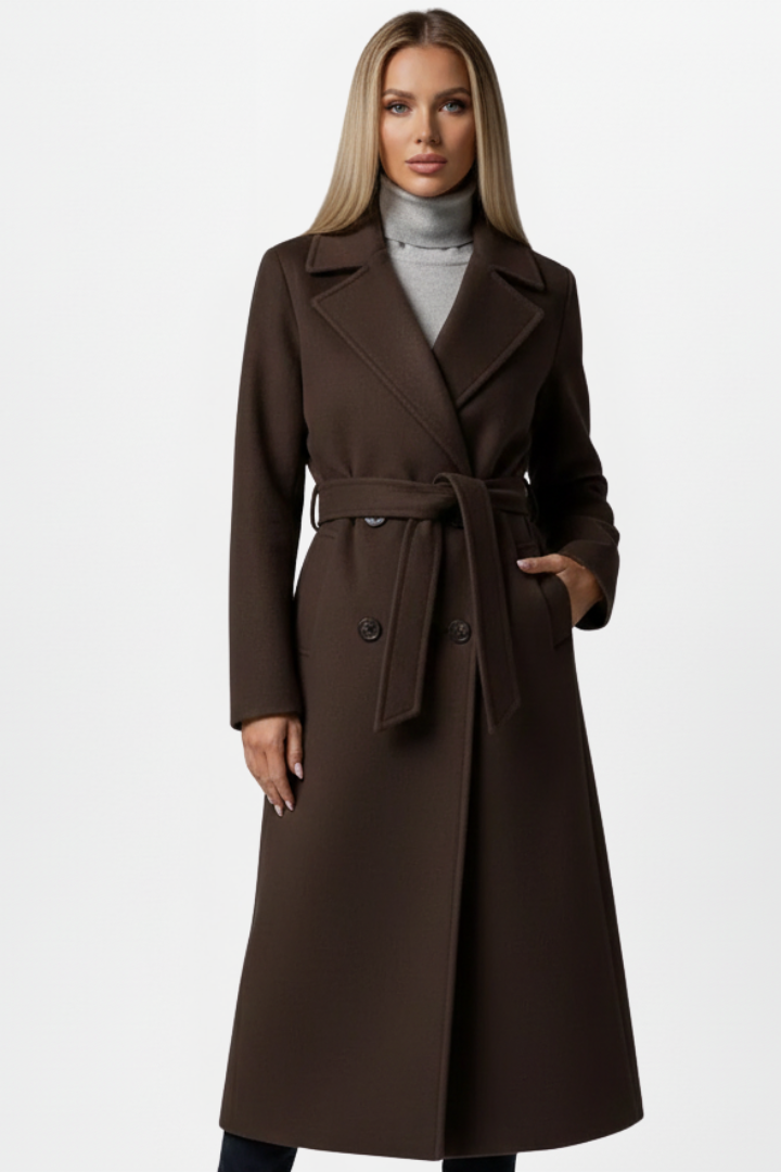 BRIGITTE | MANTEAU LONG CEINTURÉ