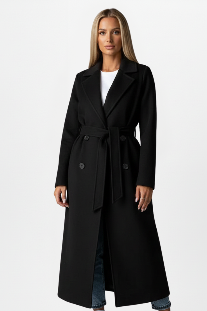 BRIGITTE | MANTEAU LONG CEINTURÉ