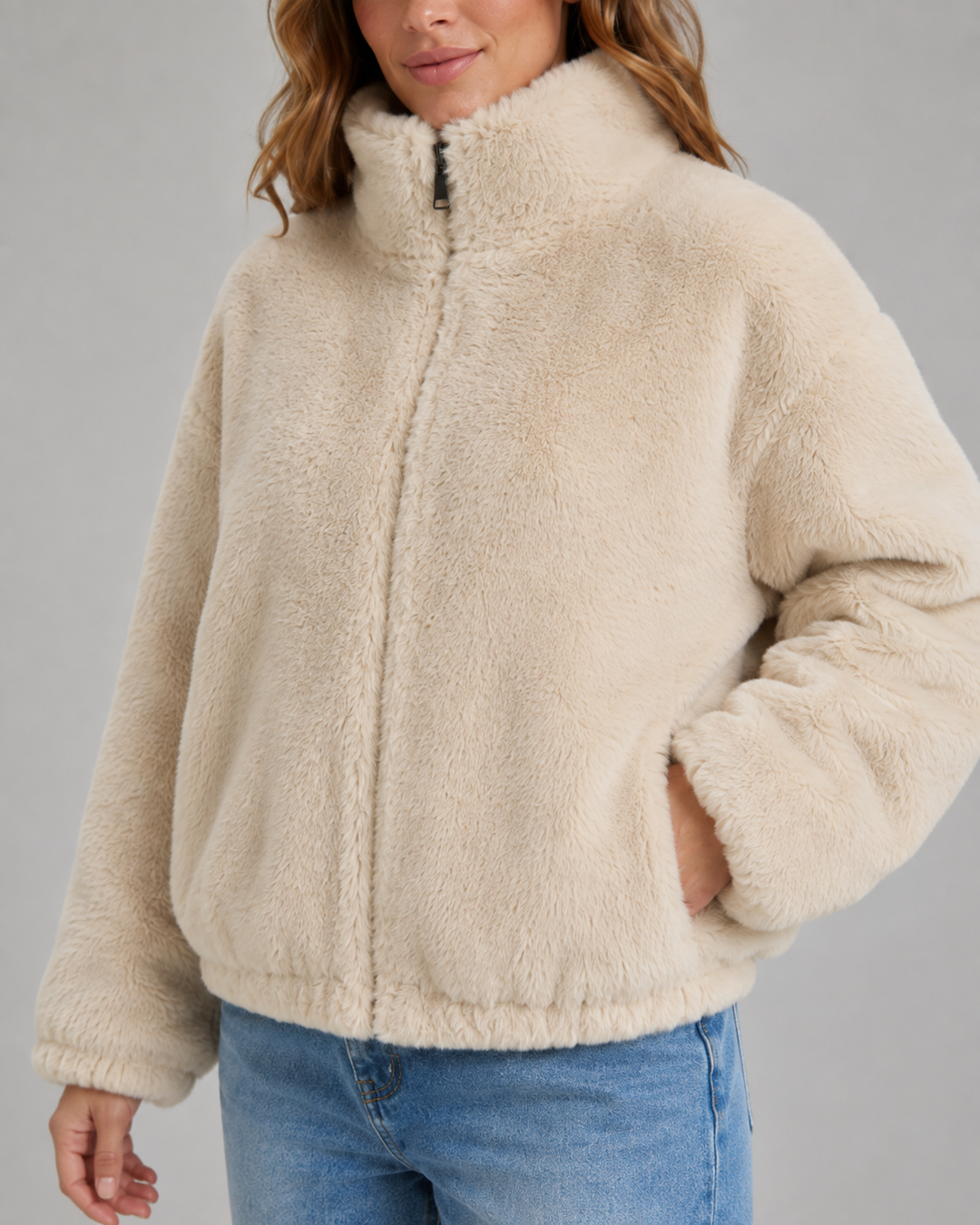 MAUD | VESTE TEDDY COURTE
