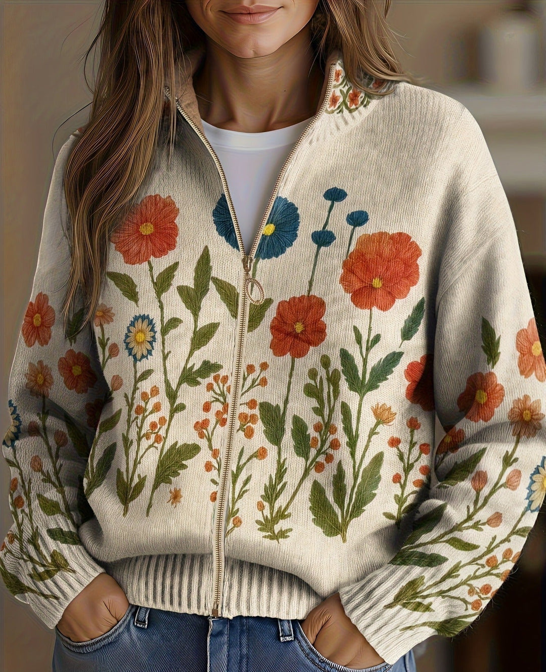 WRENNA | VESTE ZIPPÉE PRAIRIE FLEURIE